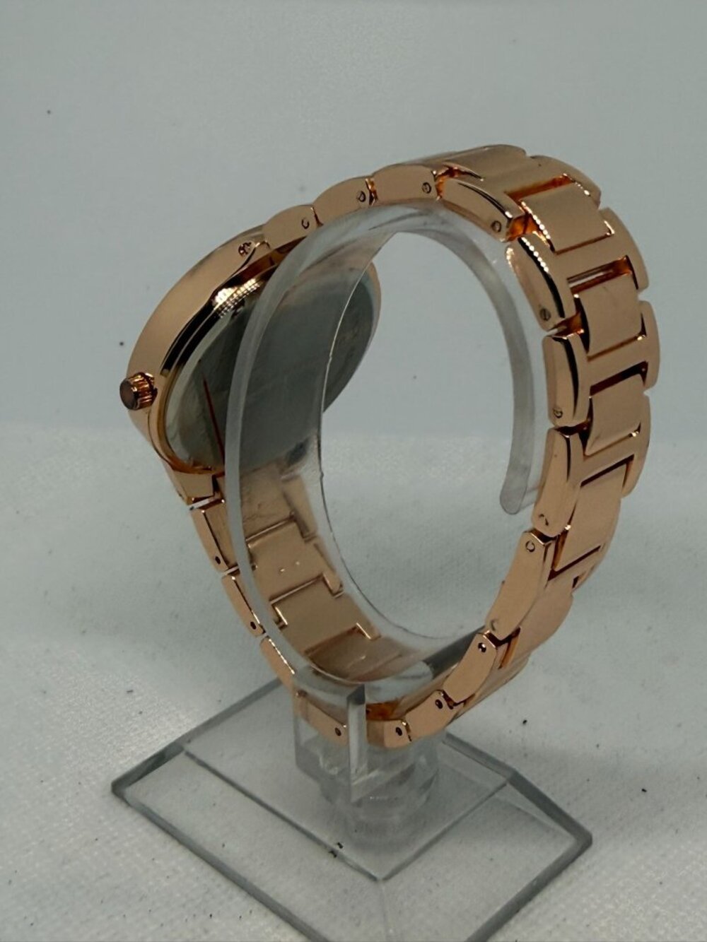 Jessica Simpson Women's 36mm Rose Gold Heart Pavé Crystal Quartz Watch w/ Box - Picture 5 of 11